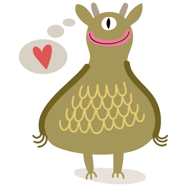 Friendly illustrated character representing the playful and therapeutic nature of play therapy